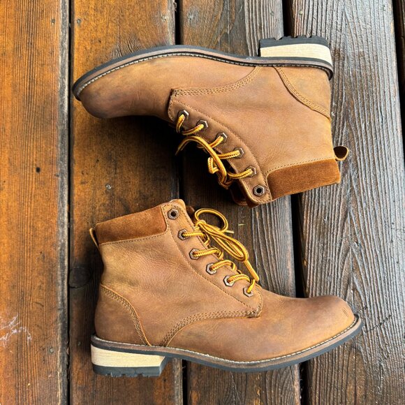 Kodiak Camel Color Waterproof Leather Lace Up Boots in Women's 9 - Picture 4 of 11
